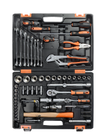 Набор инструментов, 1/2", 1/4", CrV, пластиковый кейс 76 предмета Вихрь