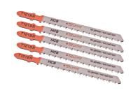 Пилки для лобзика по дереву T101BR, 5 шт, 100х75мм, шаг зуба 2,5мм, обратный зуб, HCS,  Sturm