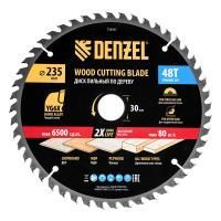Пильный диск по дереву ф235 х 30 мм, 48 зубьев Denzel