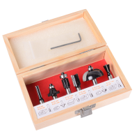 Набор фрез по дереву Вихрь 6шт (хвостовик 8мм), кейс