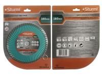 Алмазный диск, сухая/влажная резка Turbo Wave 180мм  Sturm