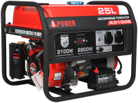 Портативный бензиновый генератор A-iPower A3100E