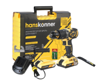 Аккумуляторный шуруповерт Hanskonner HCD1865BLI Unibattery