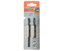 Пилки для лобзика по дереву T144DP, 2 шт, 100х75мм, шаг зуба 4мм, быстрый прямой рез, HCS,  Sturm