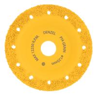 Чашка твёрдосплавная зачистная Denzel,125 мм, плоская, среднее зерно #16