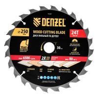 Пильный диск по дереву ф250 х 30 мм, 24 зубьев Denzel