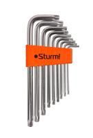 Набор ключей TORX, 9шт, T9-T50, CrV  Sturm
