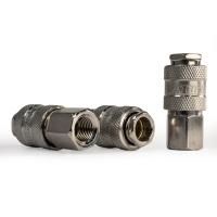 Штуцер мама с внутренней резьбой 1/4F, никелированная сталь, 50шт, Aurora