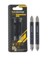 Биты двустор., PH2xPZ2x65мм, сталь S2, Diamond, 2шт,Hanskonner