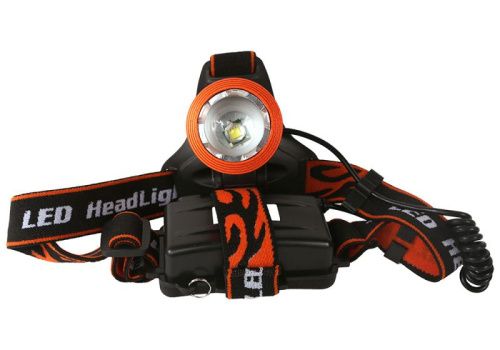 Фонарь налобный аккумуляторный 200лм, T6 светодиод, зум, 3 режима,  Sturm-Tehinstrument