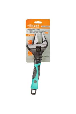 Разводной ключ с тонкими губками, 250 мм, зев 50мм, фосфатированный,  Sturm-Tehinstrument