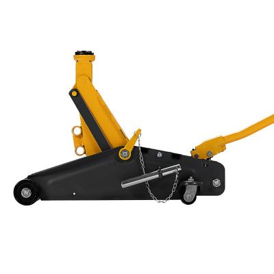 Домкрат гидравлический подкатной с фиксатором, 2,8 т, 135-385 мм, в кейсе Denzel-Tehinstrument