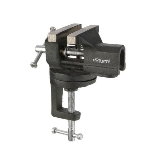 Тиски мини 70мм, поворотные, на струбцине,  Sturm-Tehinstrument