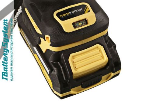HCD2065BLIC Аккумуляторный шуруповерт Hanskonner 1BatterySystem-Tehinstrument
