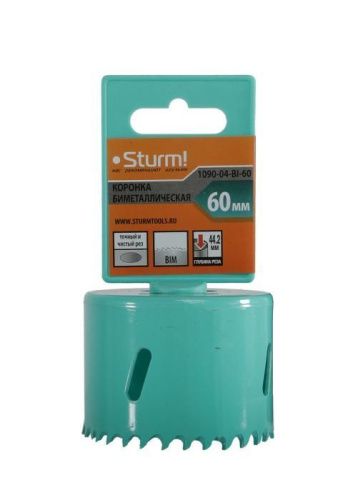 Коронка биметаллическая, 60 мм, 5/8",  Sturm-Tehinstrument