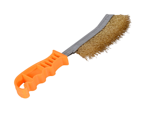 Щётка из латунированной стали с пластиковой ручкой 240мм Вихрь-Tehinstrument