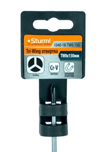 Отвертка Tri-Wing TW0x150мм, CrV, магнитный наконечник  Sturm-Tehinstrument