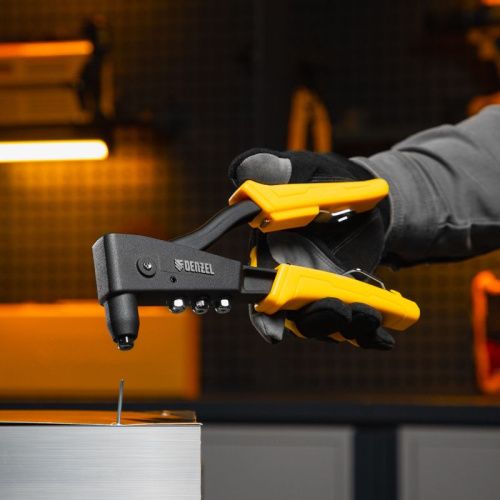 Заклепочник ручной, 255 мм, литой, усиленный, заклепки 2,4-3,2-4,0-4,8 мм Denzel-Tehinstrument