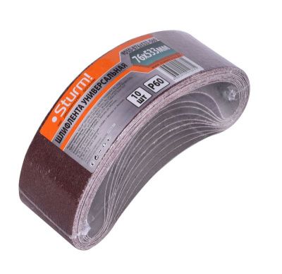 Шлифлента, 76x533мм, Р60, 10 шт,  Sturm-Tehinstrument