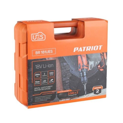 Дрель-шуруповерт аккумуляторная Patriot BR 181 UES-Tehinstrument
