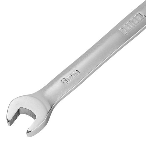 Ключ комбинированный трещоточный, 8 мм, CrV, матовый хром Denzel-Tehinstrument