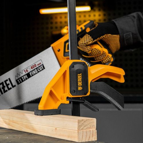 Струбцина F-образная, быстрозажимная, 300 х 80 мм, усиленный нейлоновый корпус Denzel-Tehinstrument