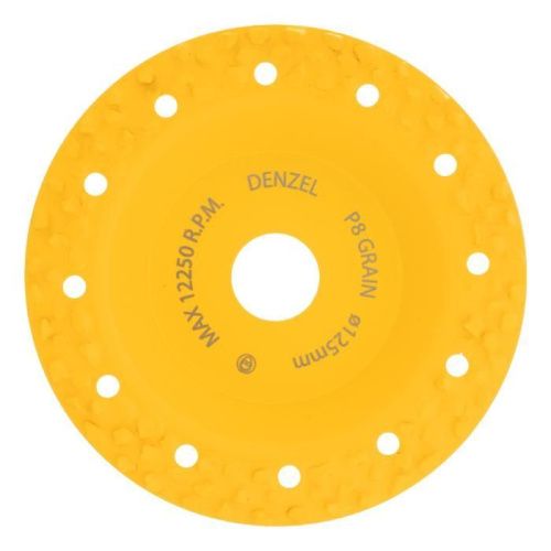 Чашка твёрдосплавная зачистная Denzel,125 мм, плоская, крупное зерно #8-Tehinstrument