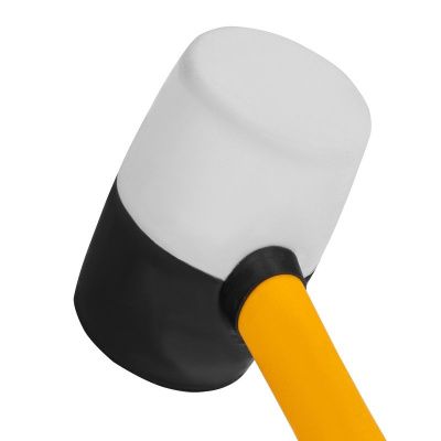 Киянка резиновая, 16 oz, черно-белая резина, фибергласовая рукоятка Denzel-Tehinstrument