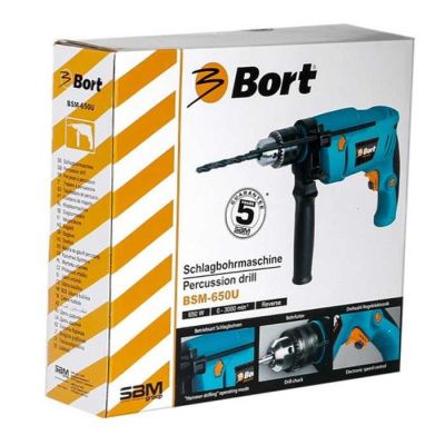 Электрическая ударная дрель Bort BSM-650U (дрель Борт 650у), 93726881-Tehinstrument