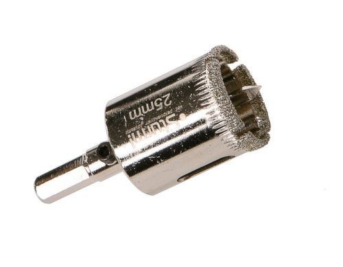 Коронка алмазн. По керам. Плитке и стеклу 25 х 55 мм, с центрир. Сверл.  Sturm-Tehinstrument