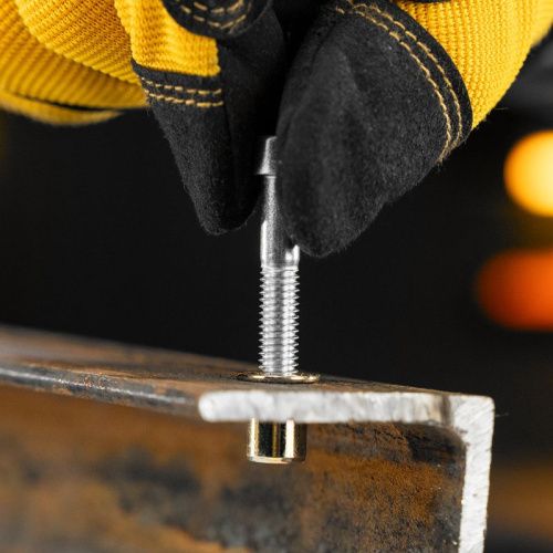 Заклепки резьбовые, стальные, оцинкованные, М6, пластиковый кейс, 70 шт. Denzel-Tehinstrument