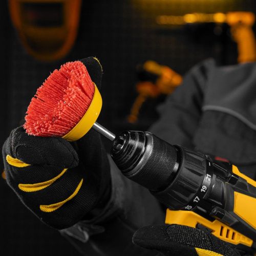 Щетка для дрели, 75 мм, Чашка, со шпилькой, нейлоновая щетина Denzel-Tehinstrument