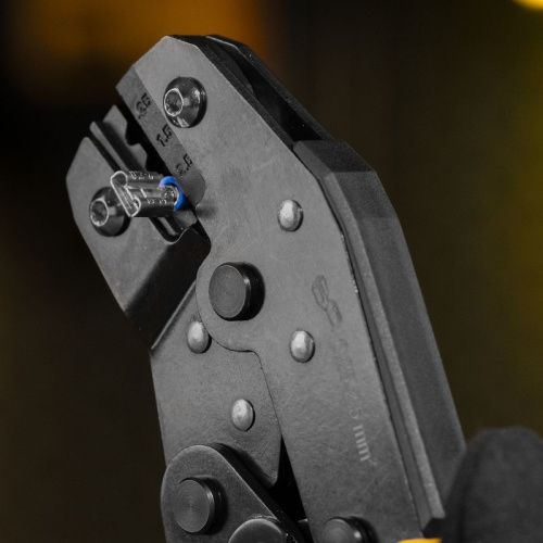 Клещи для обжима неизолированных наконечников НК и НВ, разъемов РП, 0,25 - 2,5 мм2 Denzel-Tehinstrument