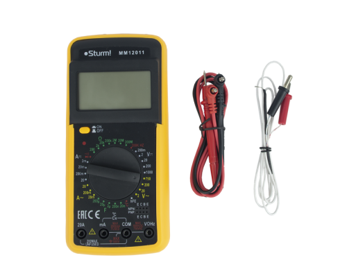Мультиметр цифровой, измерение ёмкости, частоты, температуры,  Sturm-Tehinstrument