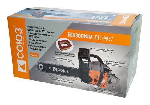 Бензопила СОЮЗ ПТС-9937-Tehinstrument