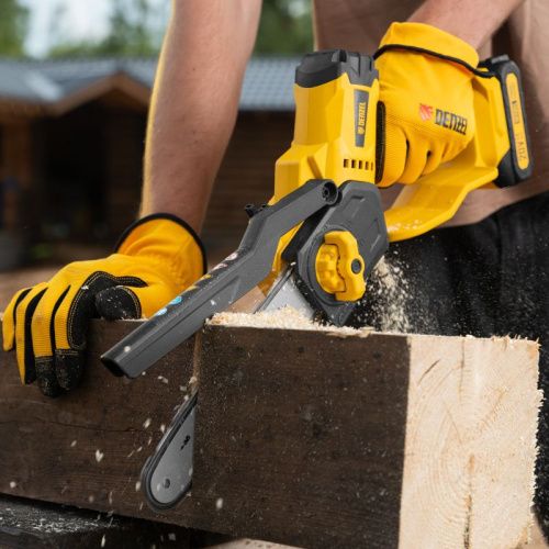 Цепная мини-пила аккумуляторная бесщет., СCS-200BL, шина 200 мм, Li-Ion, 20 В Denzel-Tehinstrument