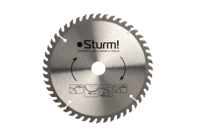 Пильный диск, размер 250х32x48 зубьев С ПЕРЕХОД. КОЛЬЦОМ НА 30мм  Sturm-Tehinstrument