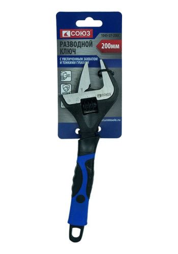 Разводной ключ с тонкими губками, 200 мм, зев 39мм, фосфатированный, СОЮЗ-Tehinstrument