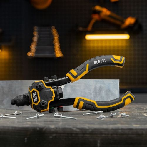 Заклепочник двуручный, заклепки 2,4-3,2-4,0-4,8-6,4 мм Denzel-Tehinstrument