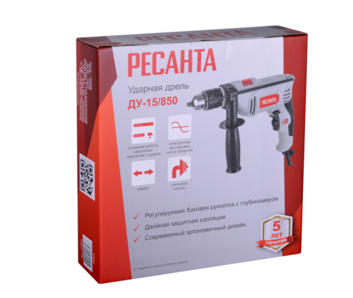 Дрель ударная Ресанта ДУ-15/850-Tehinstrument