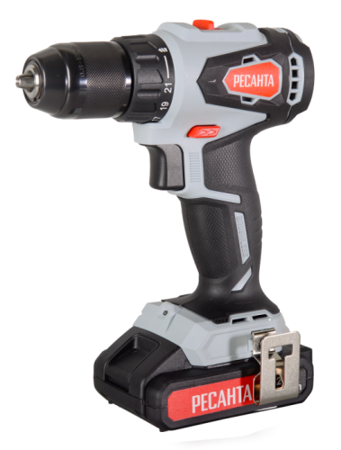 Дрель-шуруповерт аккумуляторная Ресанта ДА-20-2ЛК-Б (2,0 А/ч) (бесщеточный двигатель)-Tehinstrument
