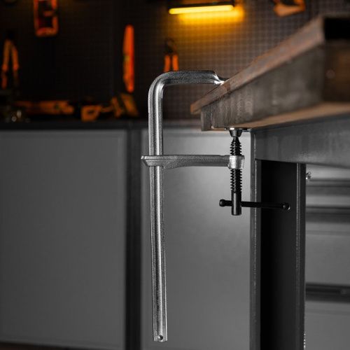 Струбцина F-образная, 100x300мм, кованая Denzel-Tehinstrument