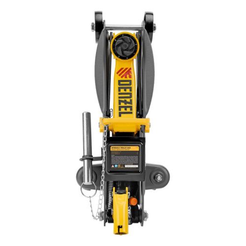 Домкрат гидравлический подкатной с фиксатором, 2 т, 130-330 мм Denzel-Tehinstrument