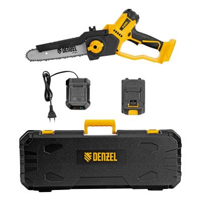 Цепная мини-пила аккумуляторная бесщет., СCS-200BL, шина 200 мм, Li-Ion, 20 В Denzel-Tehinstrument