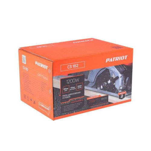 Пила циркулярная PATRIOT CS 182-Tehinstrument