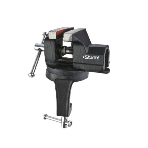 Тиски мини 60мм, поворотные, на струбцине,  Sturm-Tehinstrument