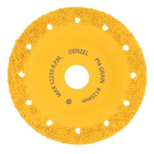 Чашка твёрдосплавная зачистная Denzel,125 мм, плоская, среднее зерно #16-Tehinstrument