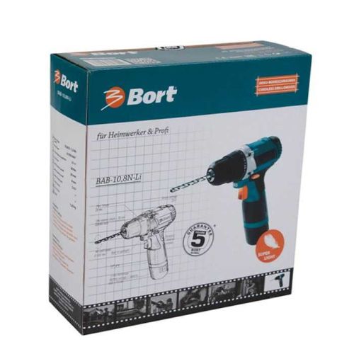 Аккумуляторный шуруповерт Bort BAB-10,8N-Li (дрель-шуруповерт Борт 10,8н), 93728410-Tehinstrument