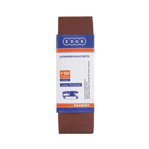 Лента абразивная (75х533мм, Р100, 3 шт.), Patriot-Tehinstrument
