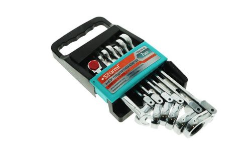 Набор ключей комбинированных, трещоточных шарнирных 7 шт  Sturm-Tehinstrument